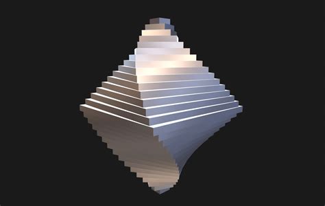 Double Pyramid Spiral Vortex Octahedron 3d Принт Модель In