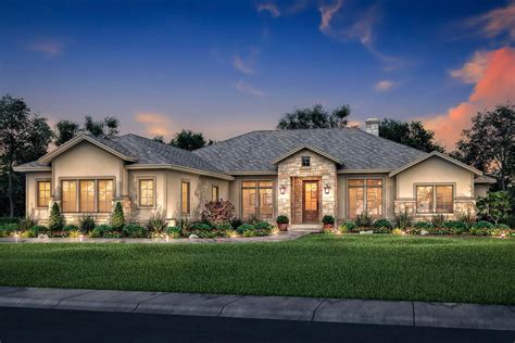 One Story Living 4 Bed Texas Style Ranch Home Plan 51795hz