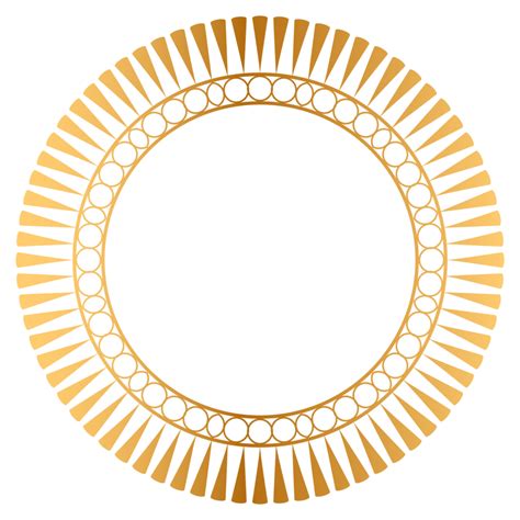 Golden Circle Frame With Gold Award Ribbon Icon 29571099 Png