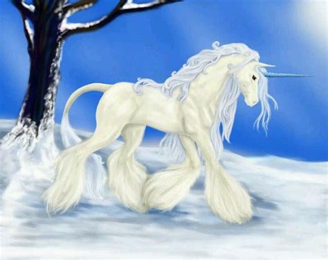 Arctic Unicorn Mythological Animals Fantasy Horses Mythological