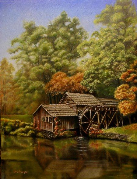 A Landscape Oil Painting Demonstration Of Mabry Mill