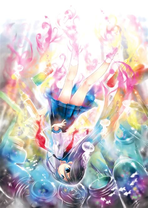 Wallpaper Colorful Illustration Long Hair Anime Girls 2357x3300
