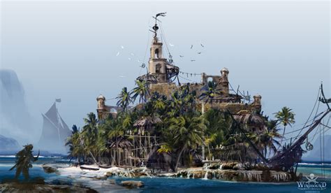 Artstation Pirate Island Lino Drieghe Pirate Island Fantasy