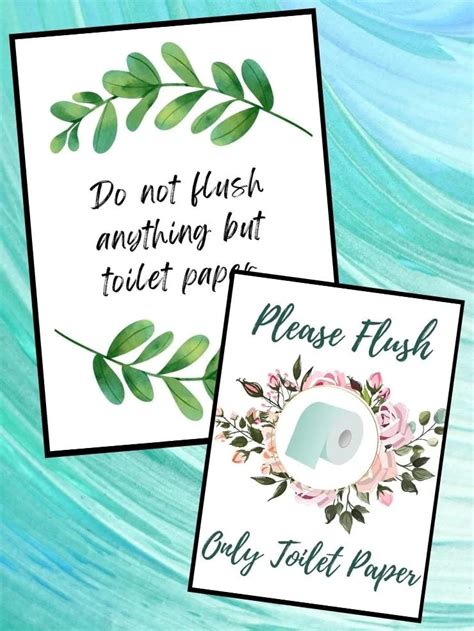 Free Printable Do Not Flush Signs 7 For Instant Download