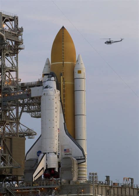 Nasa Space Shuttle Atlantis Sits On Launch Pad Waiting