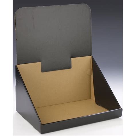 Black Counter Top Display Single Compartment Storage Bin For Tabletop