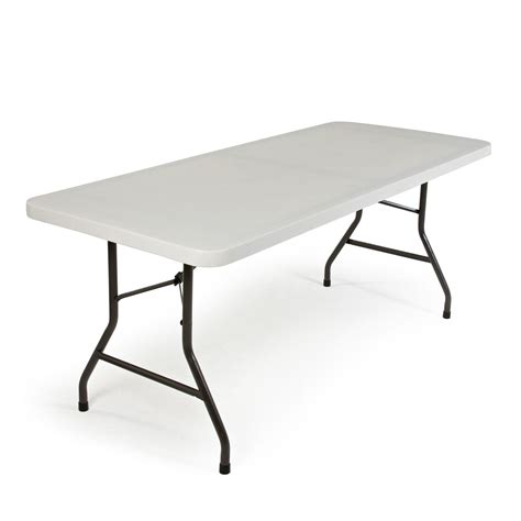 Correll Rectangle Economy Blow Molded Folding Table White Walmart