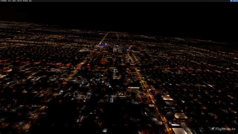Phoenix Az Area Night Lights And Earth Microsoft Flight Simulator