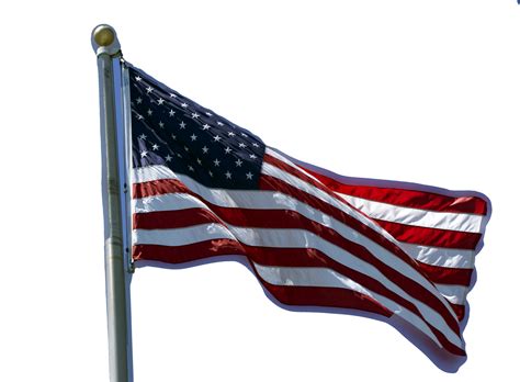 American Flag With Pole Png Free Logo Image