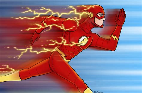 A Picture Of The Flash Running The Flash Running By Ebbewaxin On