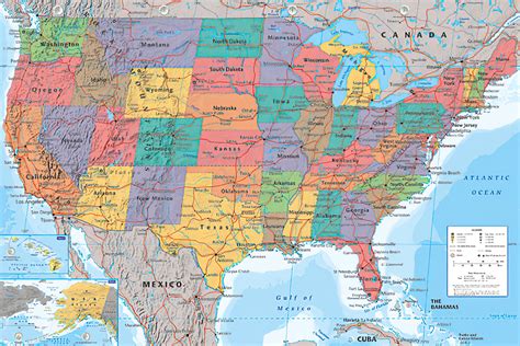 Map Of The United States Of America - Poster / Print (Usa Map) (Size: 36