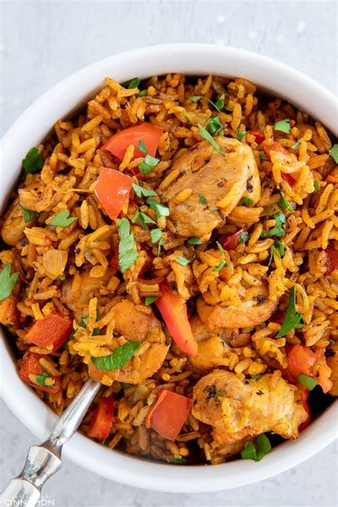 Healthy Jollof Rice Recipe With Chicken West African One Pot Chicken Rice Yummy Recipe