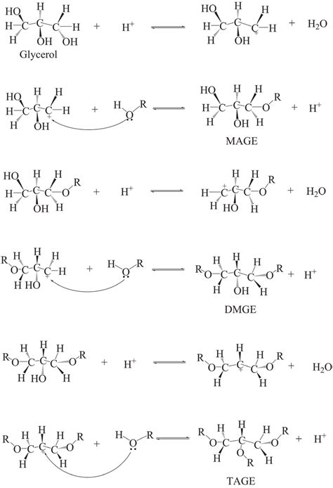 The Reaction Mechanism In Dehydration Of Glycerol With Alcohols