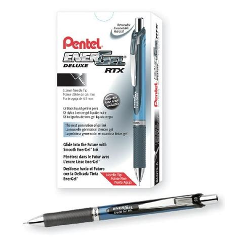 Pentel Energel Deluxe Rtx Retractable Liquid Gel Pen Fine Line Needle