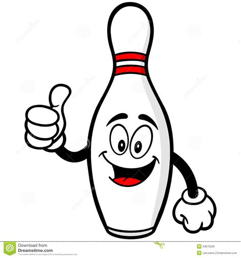 Bowling Pin With Thumbs Up Stock Vector Image 53675530