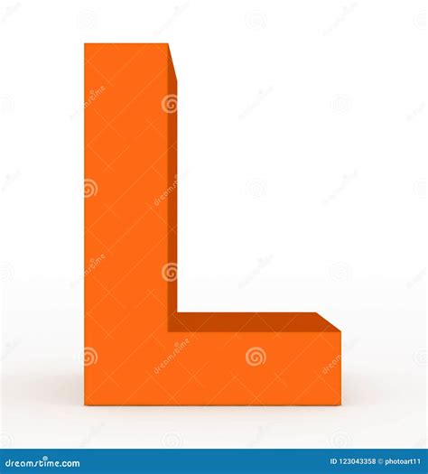 Letter L 3d Orange Isolated On White Stock Illustration Illustration