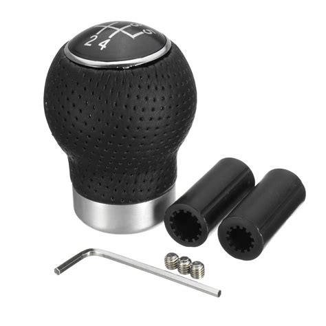 5 Speed Universal Car Auto Manual Leather Gear Stick Shift Knob Shifter Lever Aluminum And Pu
