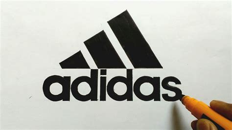 How To Draw The Adidas Logo Very Easily Logo Drawing 02 Youtube