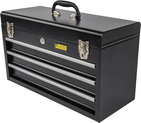 Jegs 81400 Black 3 Drawer Professional Tool Box For Garage Truck Or