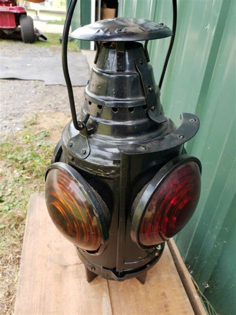 Antique Dressel Arlington Nj Railroad Switch Lantern 4 Way Estate No