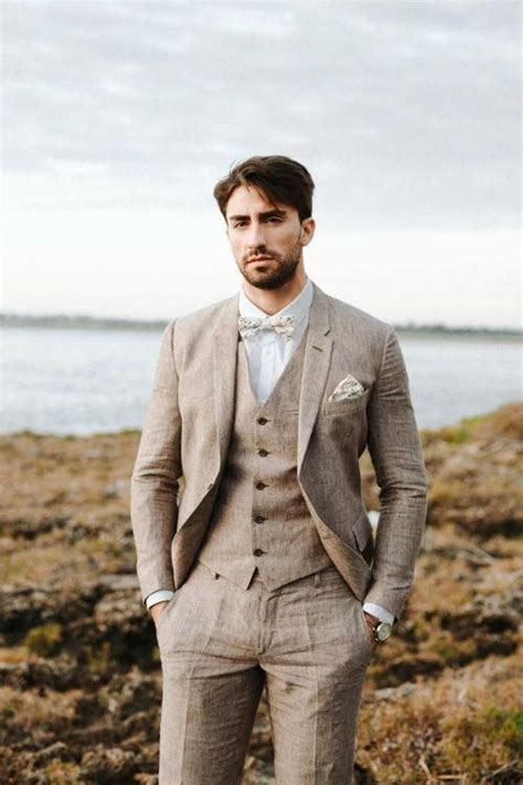 Mens Designer Linen Suits For Weddings Latest Coat Pant Designs Champagne Linen Wedding Suits