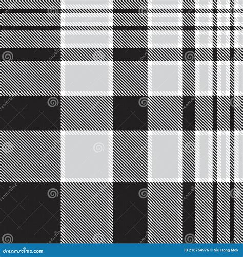 Black And White Ombre Plaid Textured Seamless Pattern Stock Vector