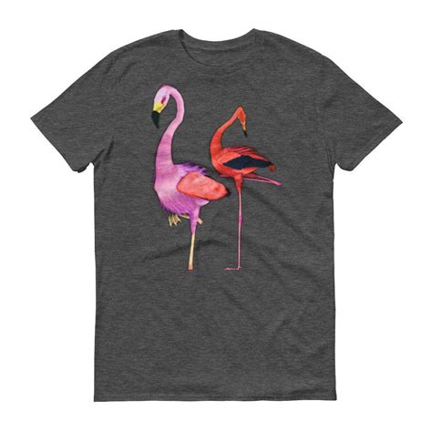 Cool Flamingos Lightweight Unisex Anvil T Shirt Pink Flamingo Tee