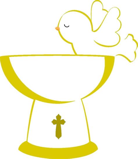 A Yellow Bird Sitting On Top Of A Cup With A Cross In Its Beakle