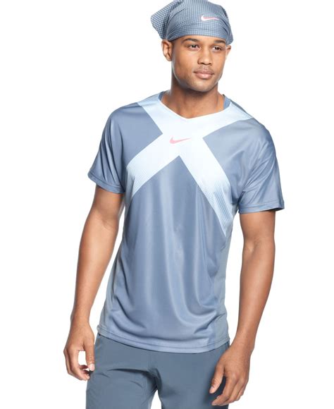 Lyst Nike Dri Fit Tennis T Shirt In Blue For Men