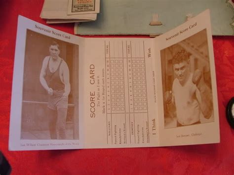 Jack Dempsey Vs Jess Willard 1919 Boxing Scorecard Mint 102692165