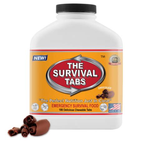Survival Tabs 15 Day Food Supply Chocolate Gluten Free And Non