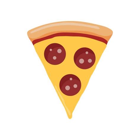 Pepperoni Pizza Slice Vector Illustration Isolated On