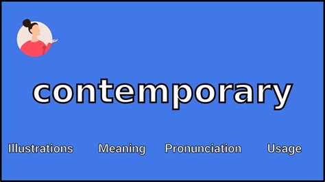 Contemporary Meaning And Pronunciation Youtube