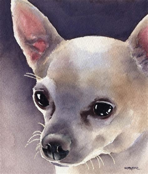 Chihuahua Art Print Signed By Artist Dj Rogers