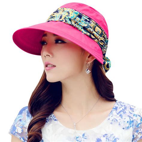 Vintage Beach Sun Hats For Women Wide Brim Girls 2018 Summer Cap Sun Visors Hat Foldable