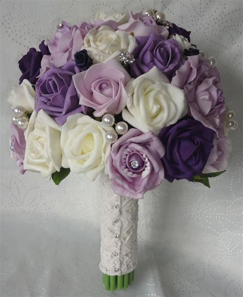 Purple And Grey Wedding Flowers