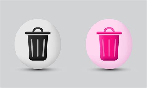 Unique Recycle Bin Icon Vector 3d Style Isolated On 8888735 Vector Art