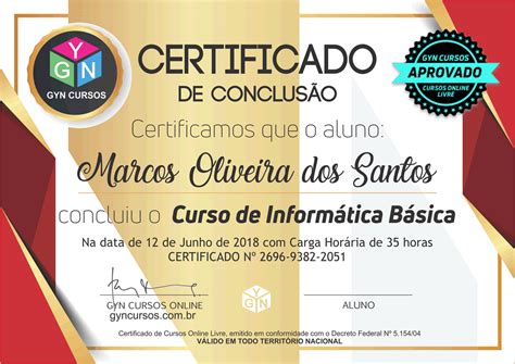 Certificado De Curso Online Para Imprimir Gyn Cursos Vrogue Co