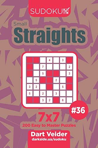 Sudoku Small Straights 200 Easy To Master Puzzles 7x7 By Dart Veider