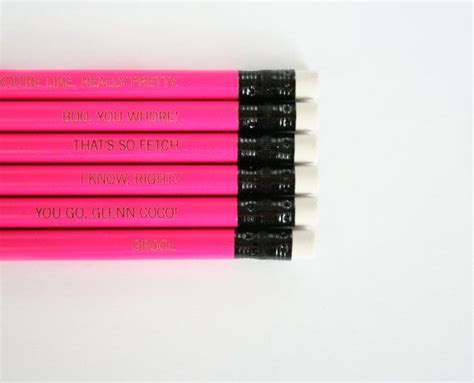 Mean Girls Assorted Engraved Pencil Set 6 By Thecarboncrusader Mean