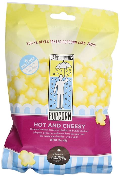 Gary Poppins Cheesy Twins Popcorn Cheddar Aged Wht Cheddar Bag 1