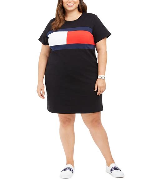 Tommy Hilfiger Plus Size Colorblocked Flag T Shirt Dress Macy S