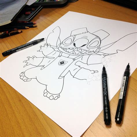 Stitch Outline Teaser By Atomiccircus On Deviantart Stitch Outline