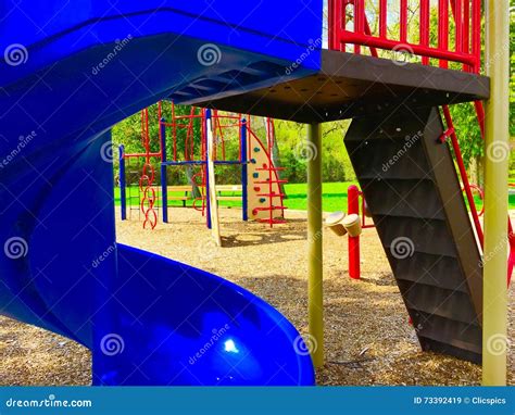 Blue Slide Stock Image Image Of Freindly Fast City 73392419