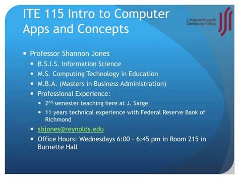 Ppt Ite 115 Intro To Computer Apps And Concepts Powerpoint