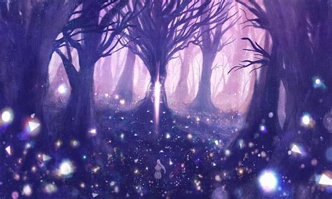 Forest Of Spirits Forest Spirit Art Fantasy Purple Girl Orginal