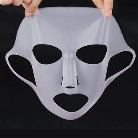 1 Pc White Silicone Mask Reusable Face Wrapper Cover Facial Mask Skin