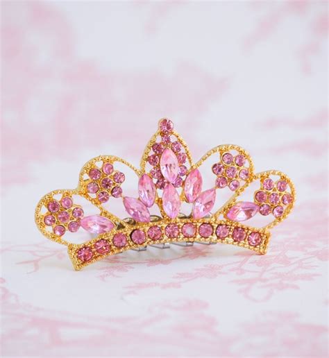 Items Similar To Pink Crown Tiara Pink Rhinestone Crown Pink Crown