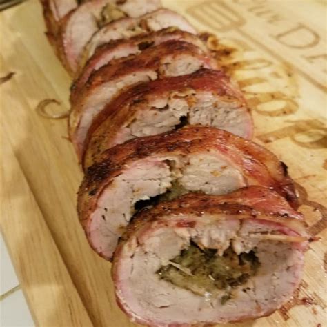 Pork tenderloin is simple to cook and as lean as a skinless chicken breast. Bacon Wrapped Stuffed Pork Tenderloin Photos - Allrecipes.com