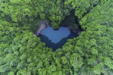 Heart Shaped Lake Discovered In Central China Cgtn